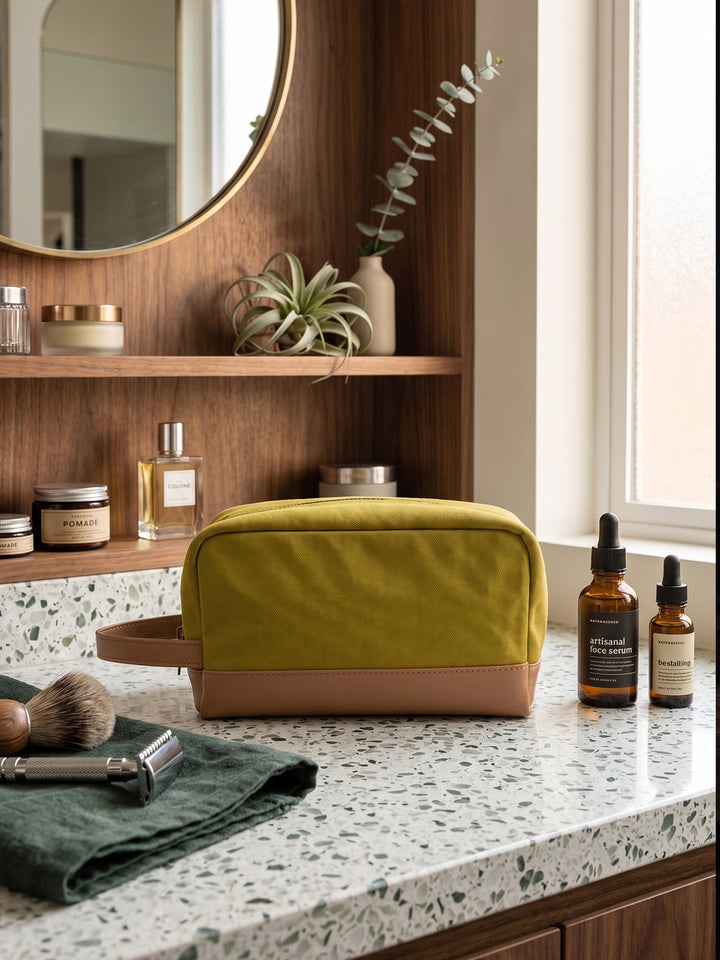 Olive Canvas Explorer Dopp Kit