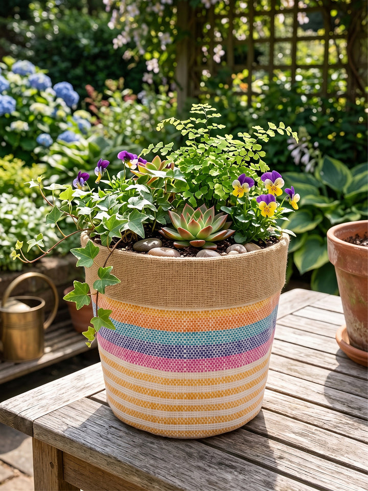 Fiesta Stripe Jute Planter