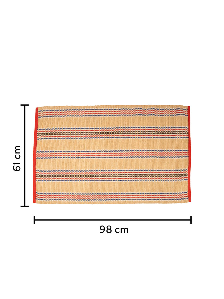 Nautical Wave Stripe Jute Rug