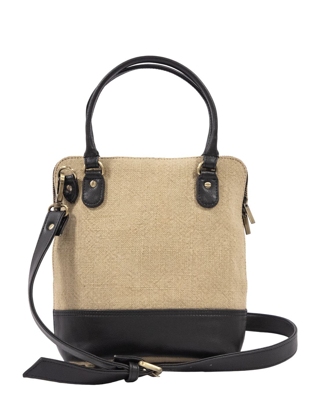 Luxe Washed Jute Leather Sling Bag