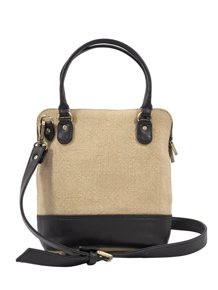 Luxe Washed Jute Leather Sling Bag