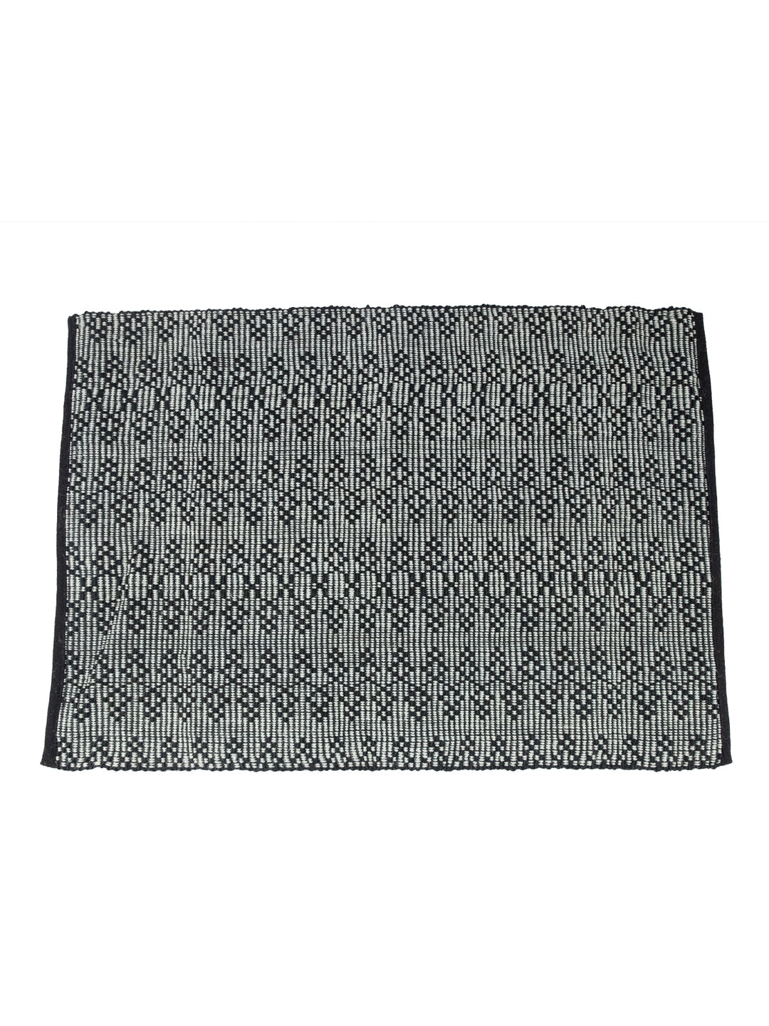 Monochrome Diamond Yarn-Dyed Jute Rug
