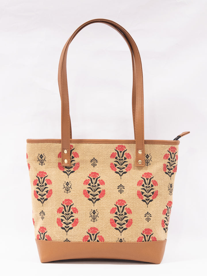Blossom Block Print Tote Bag
