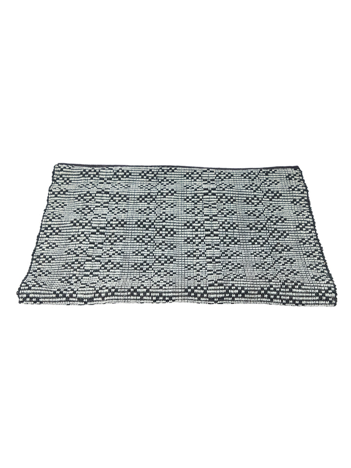 Monochrome Diamond Yarn-Dyed Jute Rug