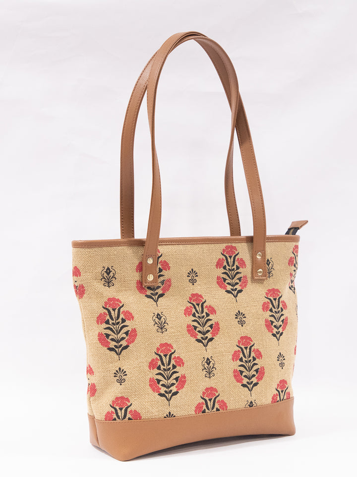Blossom Block Print Tote Bag