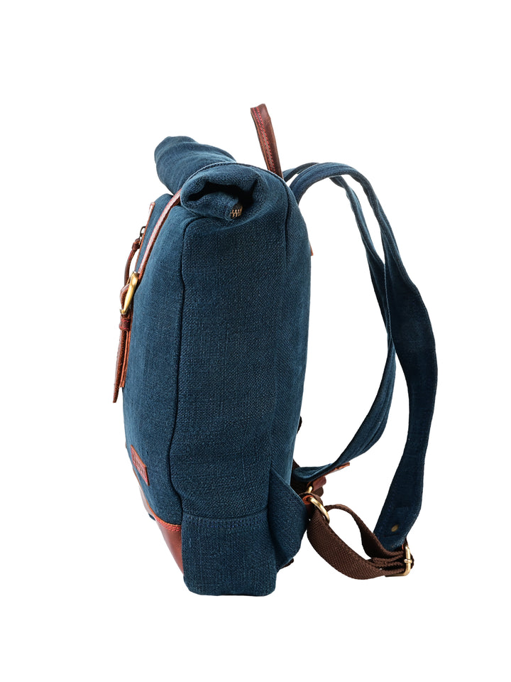 Navy Roll-Top Adventure Backpack