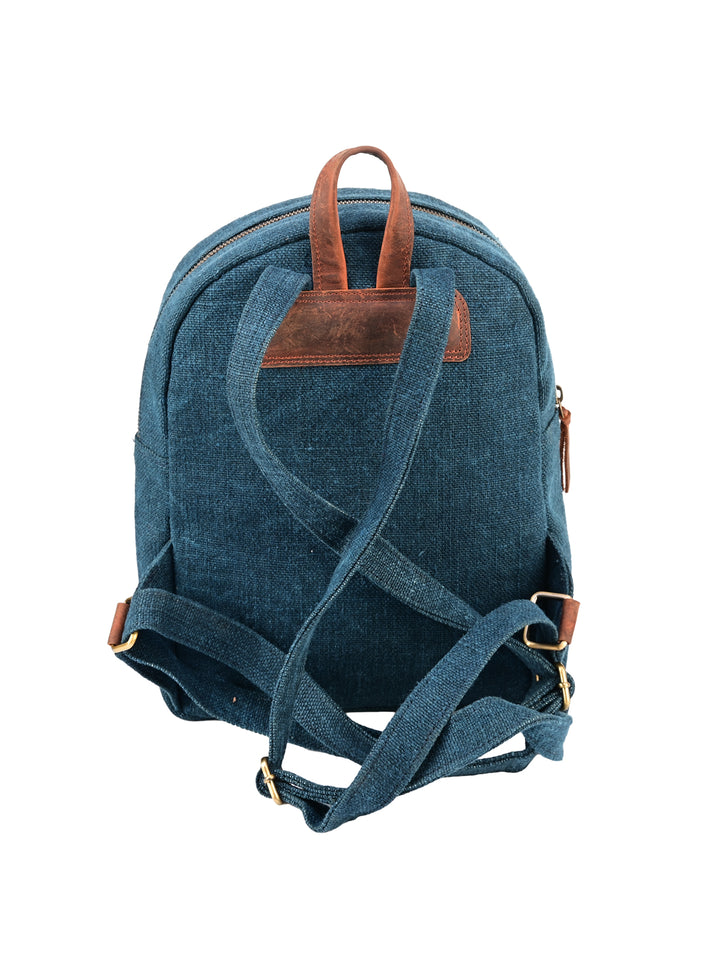 Indigo Voyager Washed Jute Backpack