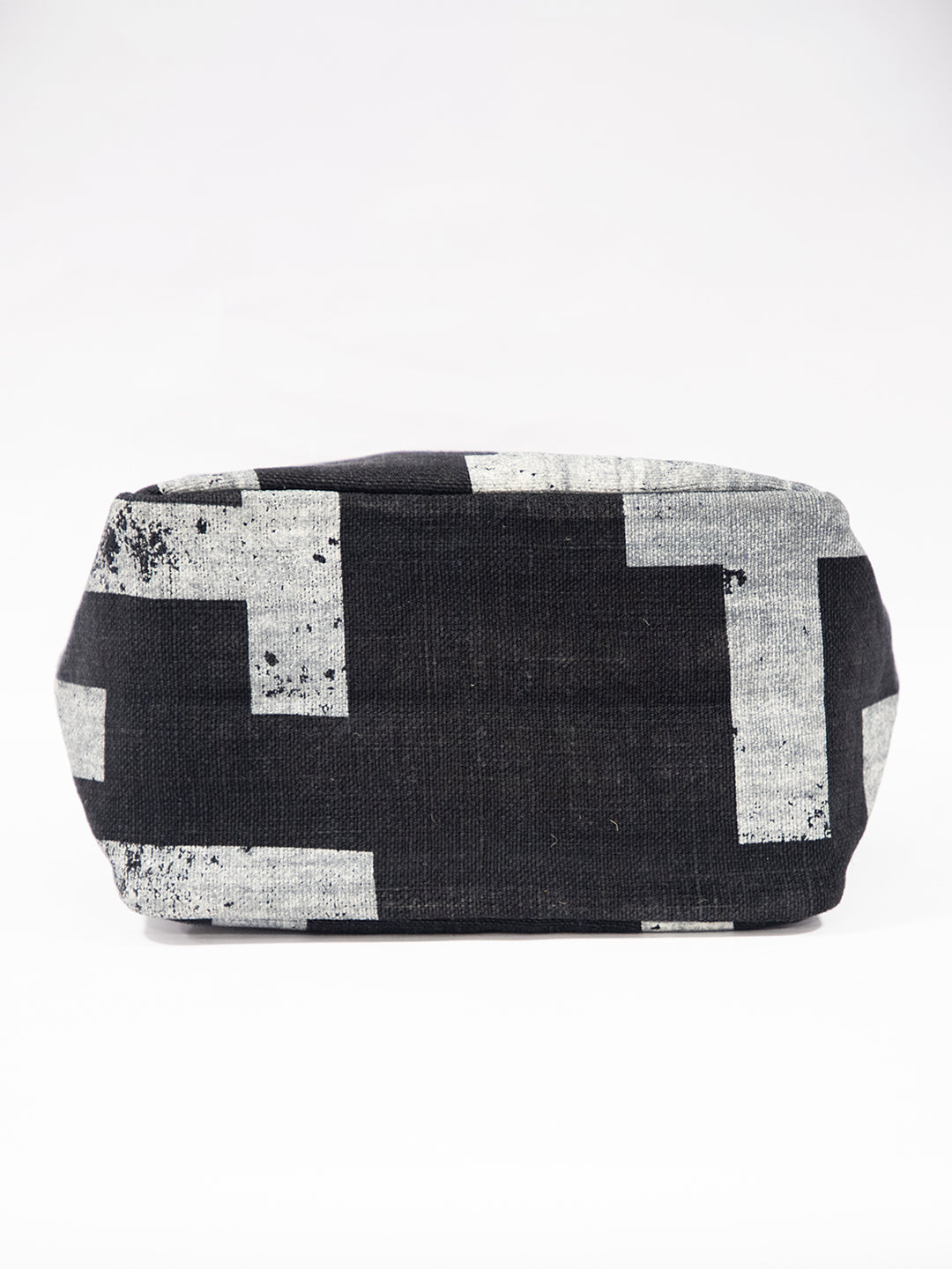 Urban Grid Washed Jute Lunch Bag
