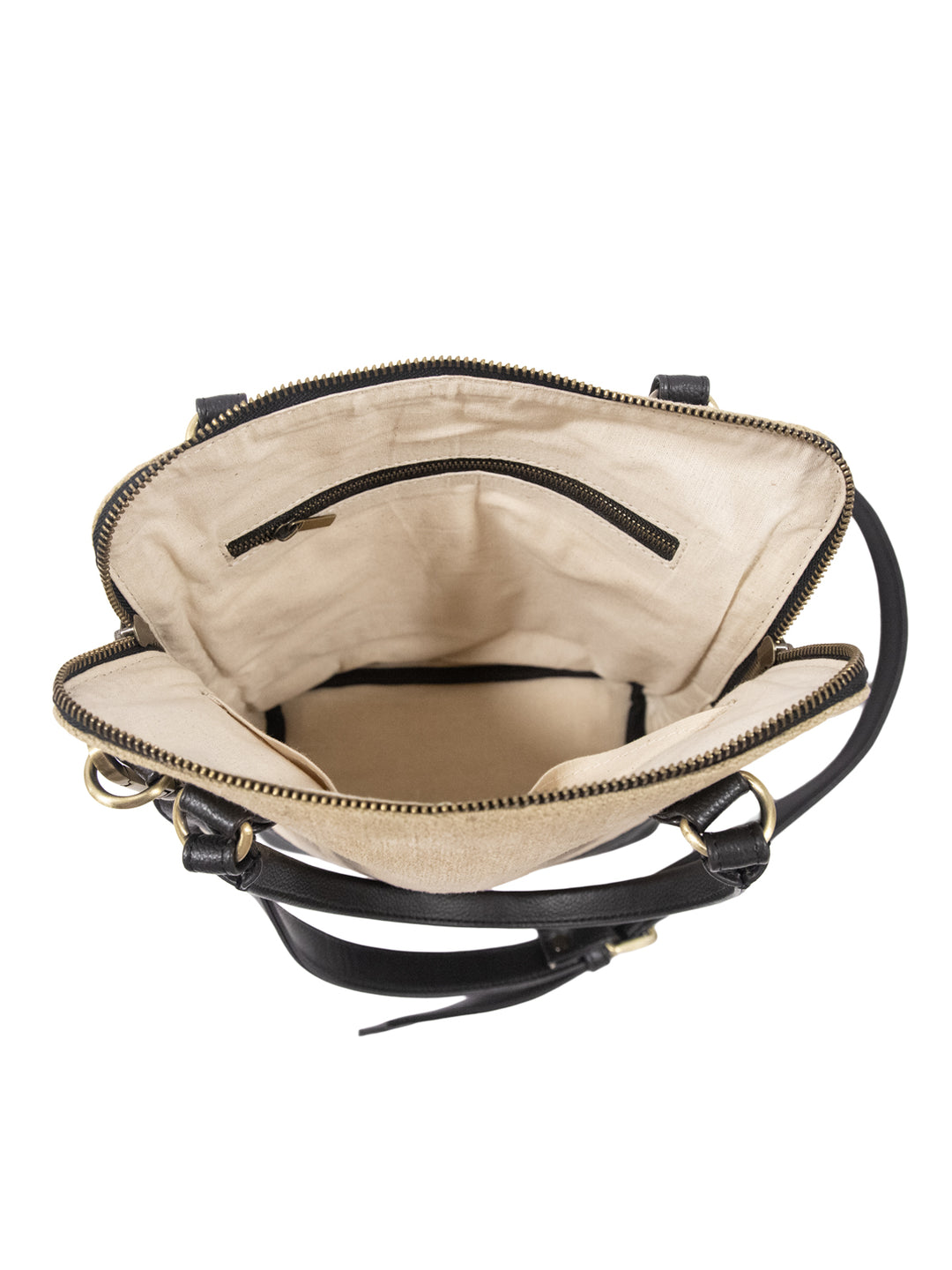 Luxe Washed Jute Leather Sling Bag