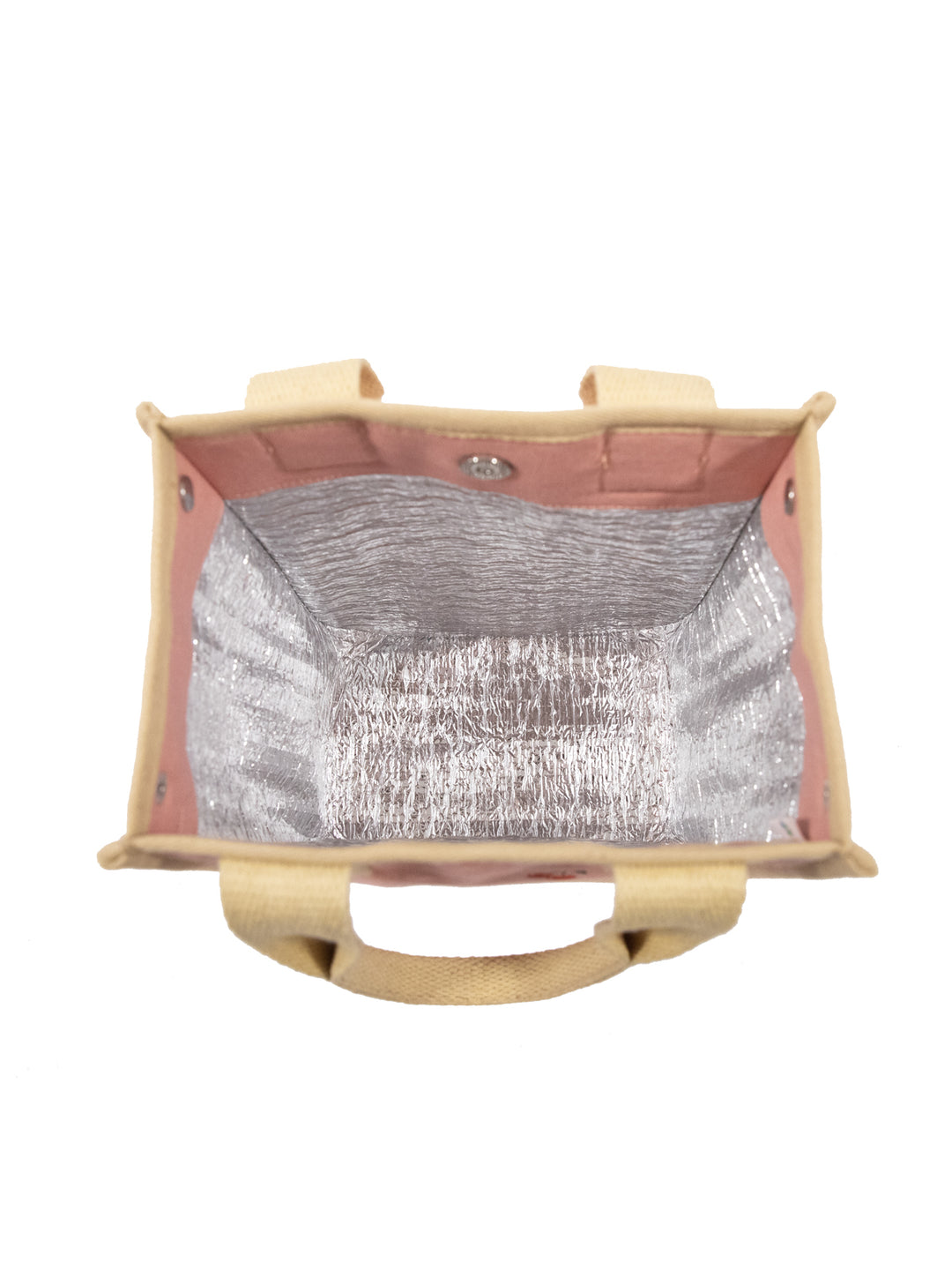 Cherry Print Insulated Cotton Canvas Lunch Bag