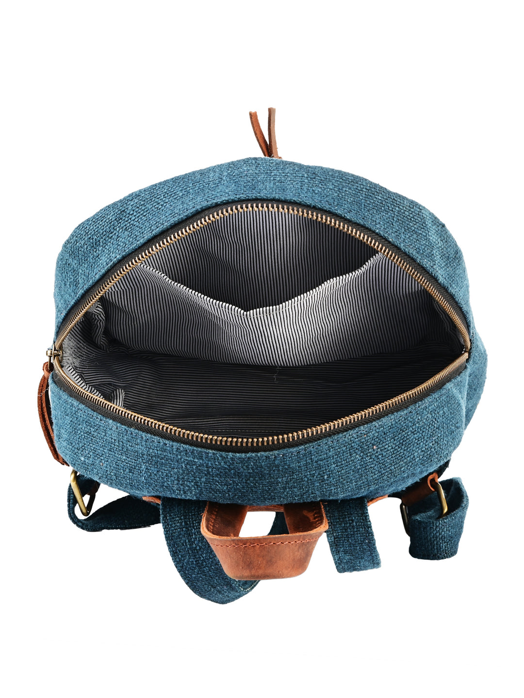 Indigo Voyager Washed Jute Backpack