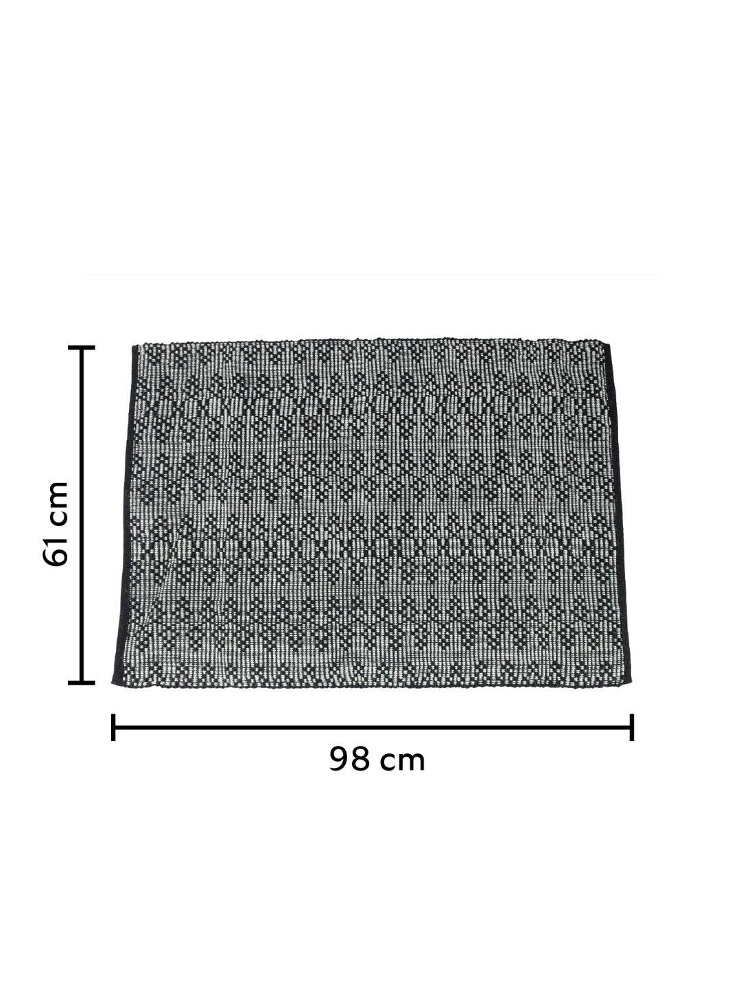 Monochrome Diamond Yarn-Dyed Jute Rug