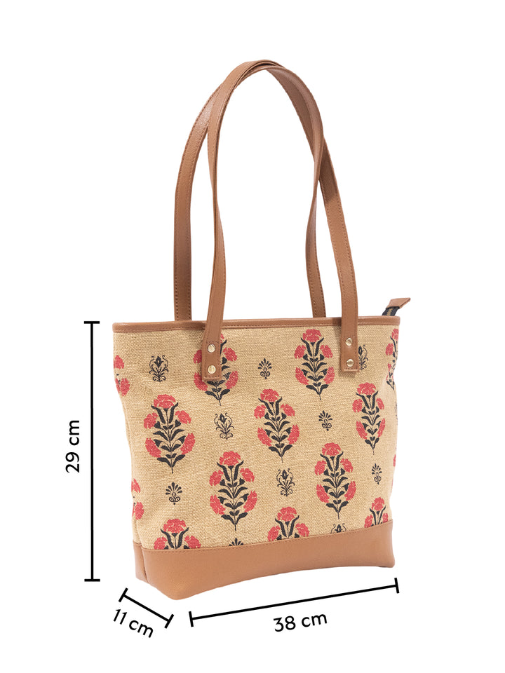 Blossom Block Print Tote Bag