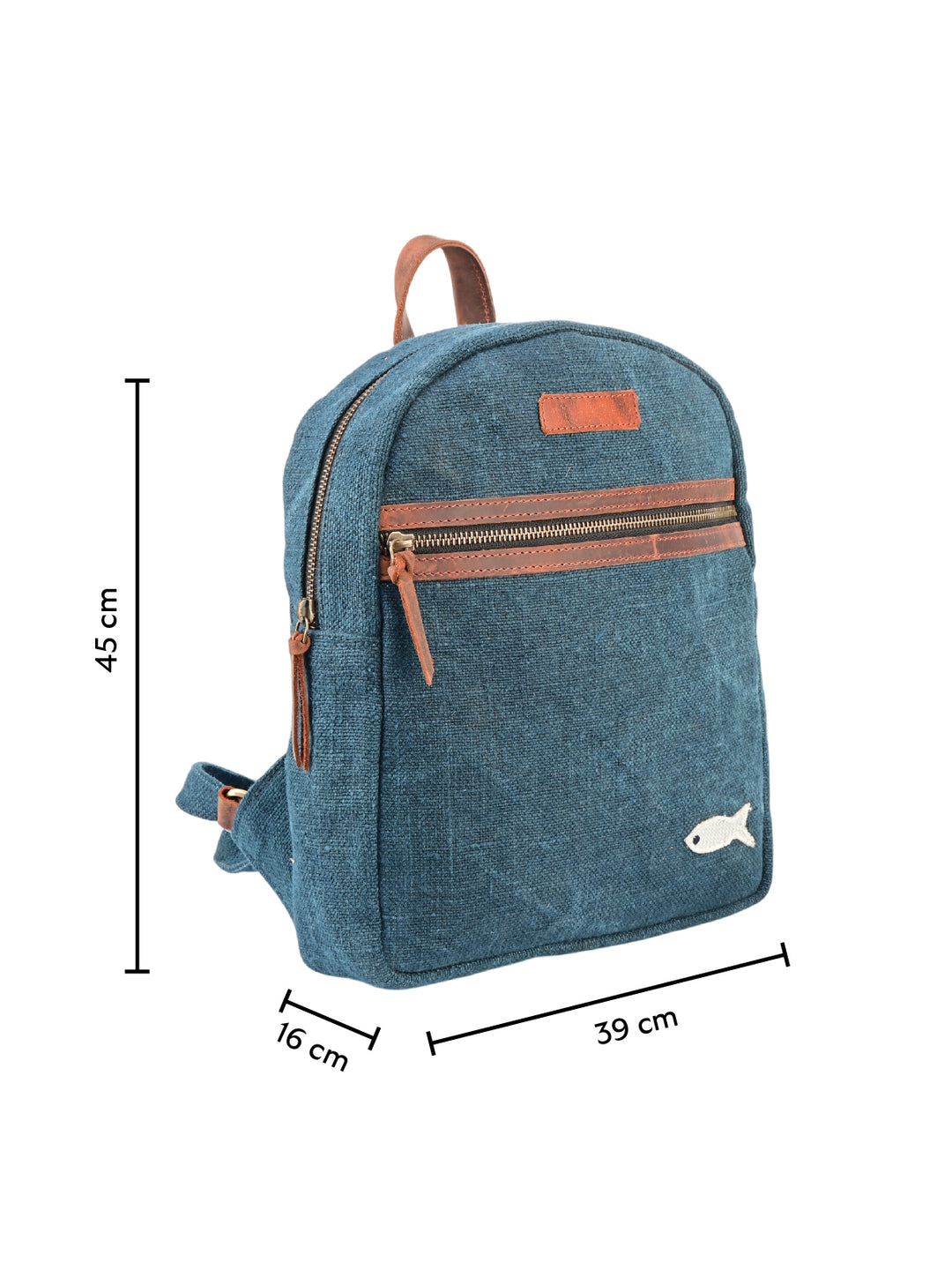 Indigo Voyager Washed Jute Backpack