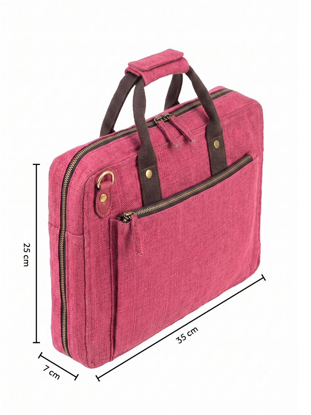 Berry Bloom Washed Jute Laptop Bag
