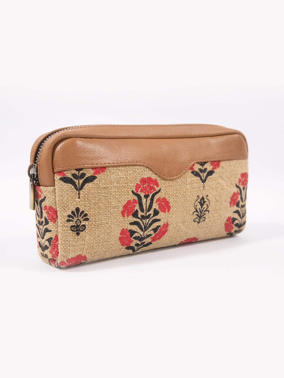 Blossom Block Print Clutch Pouch