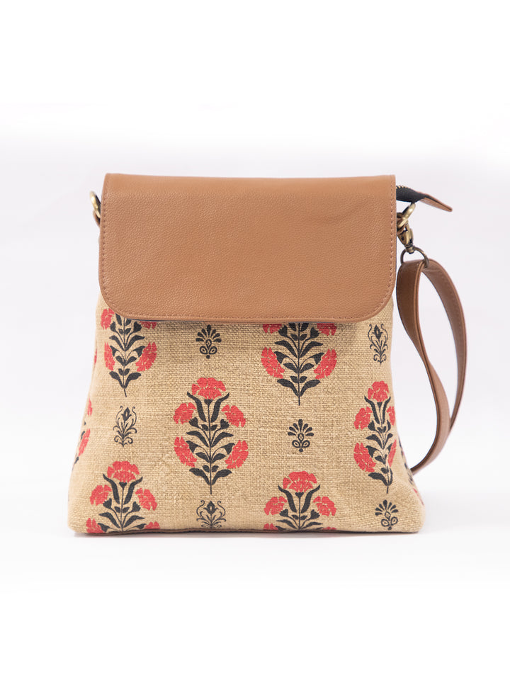 Blossom Block Print Crossbody Bag