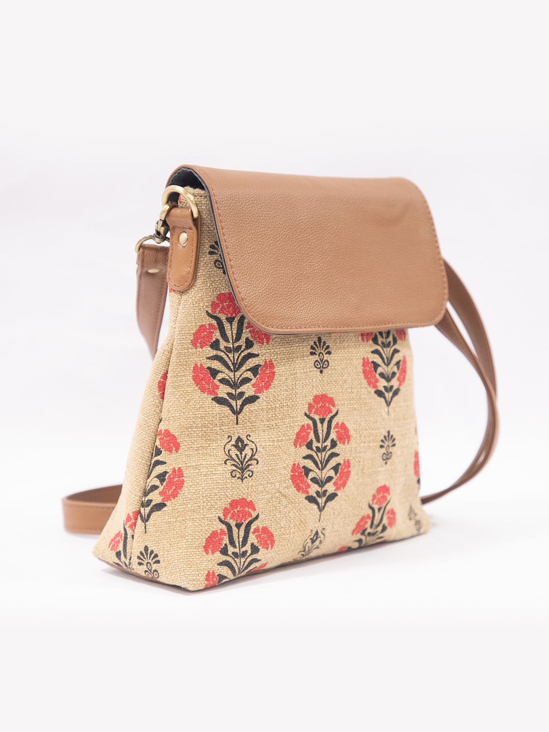 Blossom Block Print Crossbody Bag