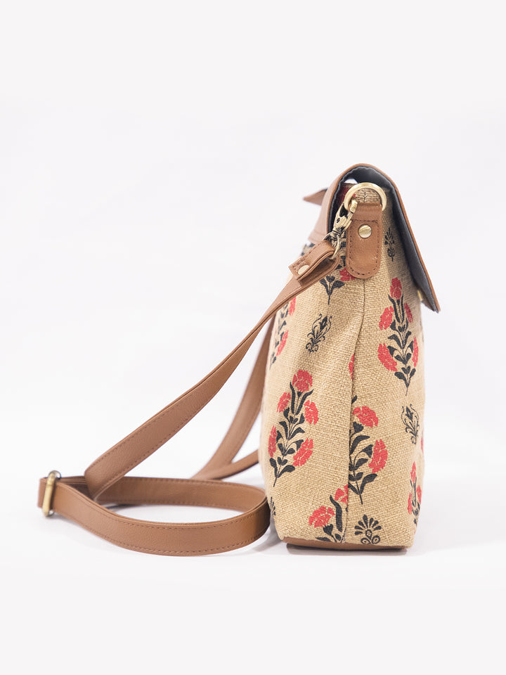 Blossom Block Print Crossbody Bag