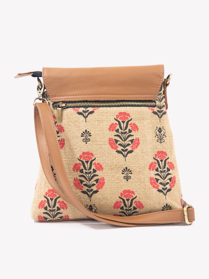 Blossom Block Print Crossbody Bag