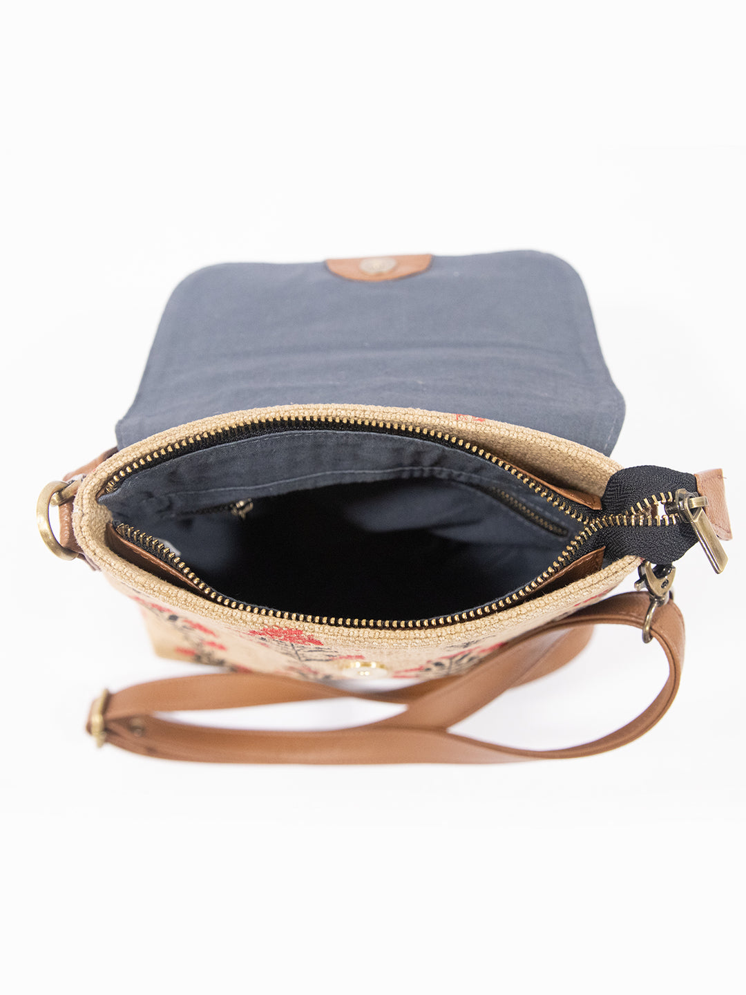 Blossom Block Print Crossbody Bag