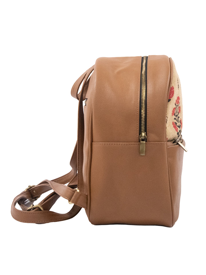Blossom Block Print Mini Backpack