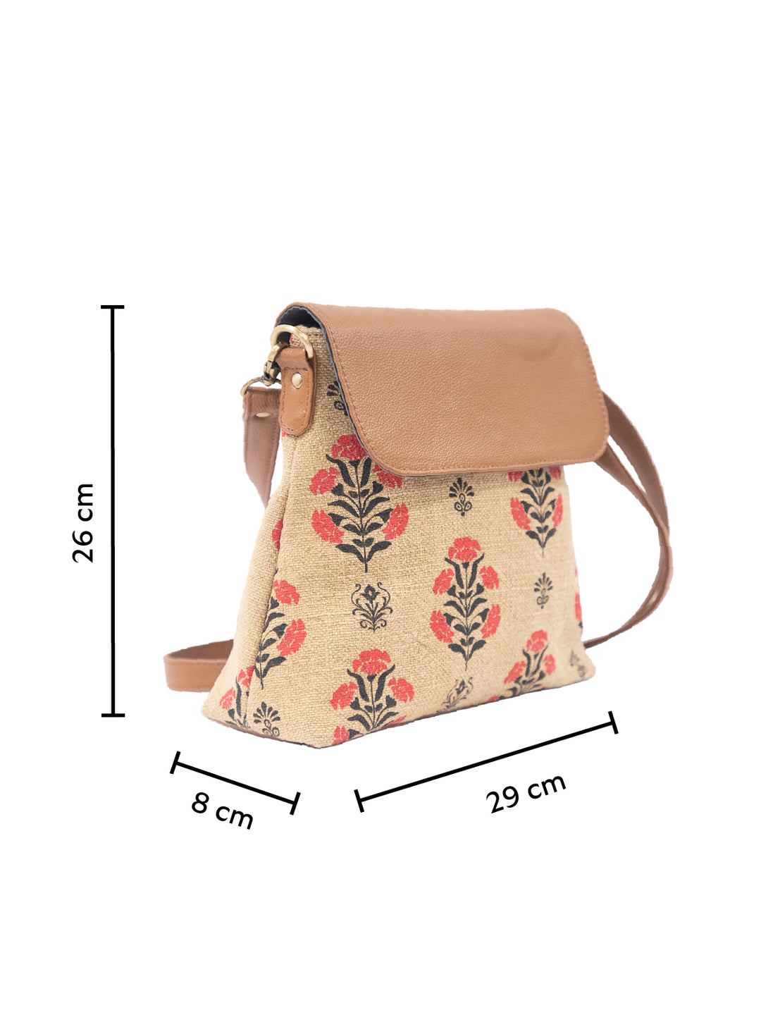 Blossom Block Print Sling Bag
