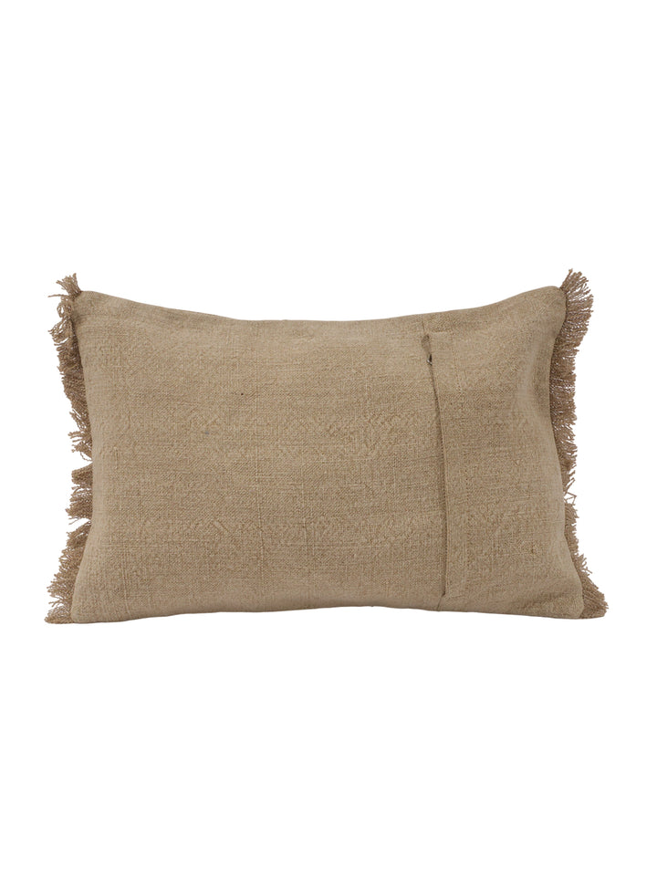 Ember Single Stripe Washed Jute Lumbar Pillow Cover
