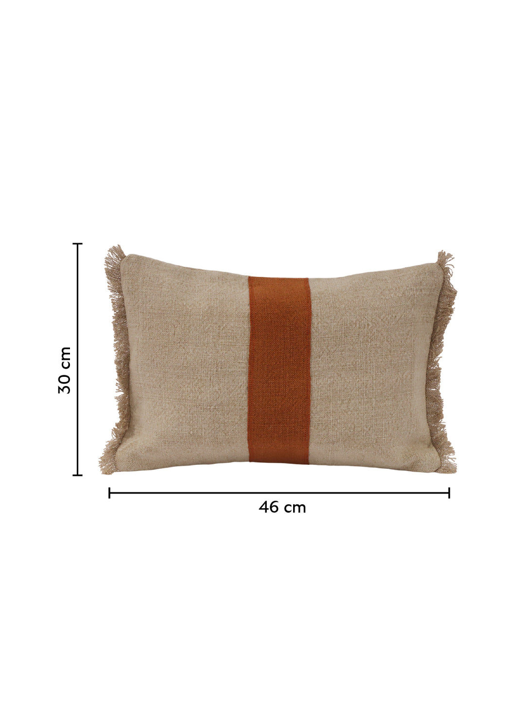 Ember Single Stripe Washed Jute Lumbar Pillow Cover