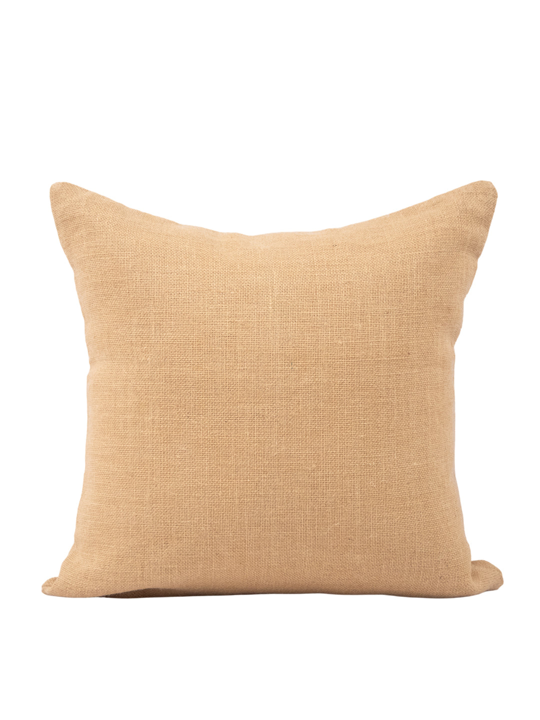 Golden Washed Jute Cushion Cover