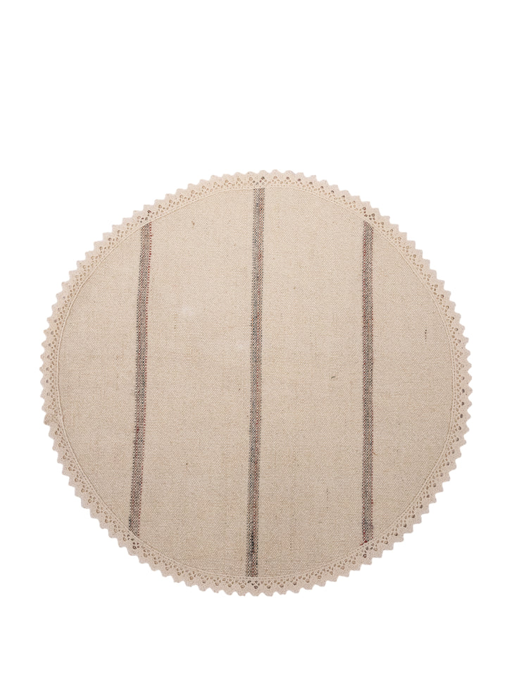Rustic Stripe Round Placemat