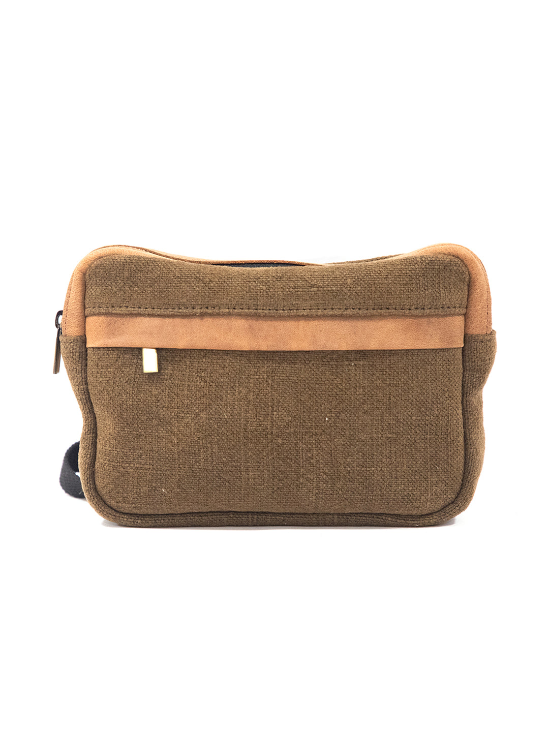 Rustic Heritage Washed Jute & Leather Crossbody Bag
