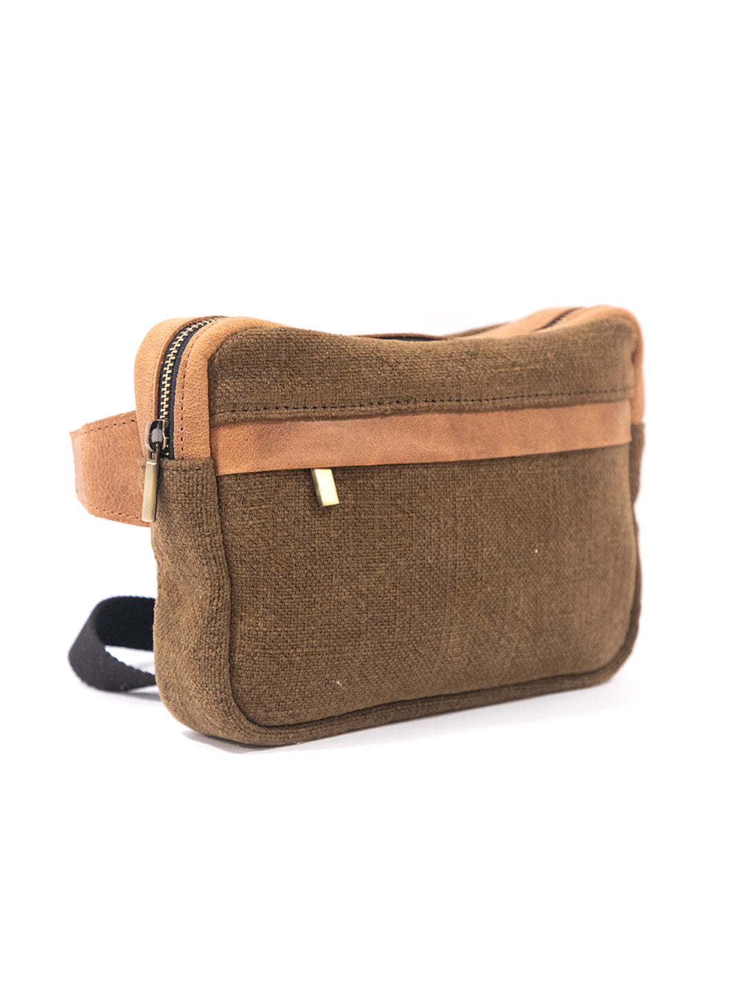 Rustic Heritage Washed Jute & Leather Crossbody Bag