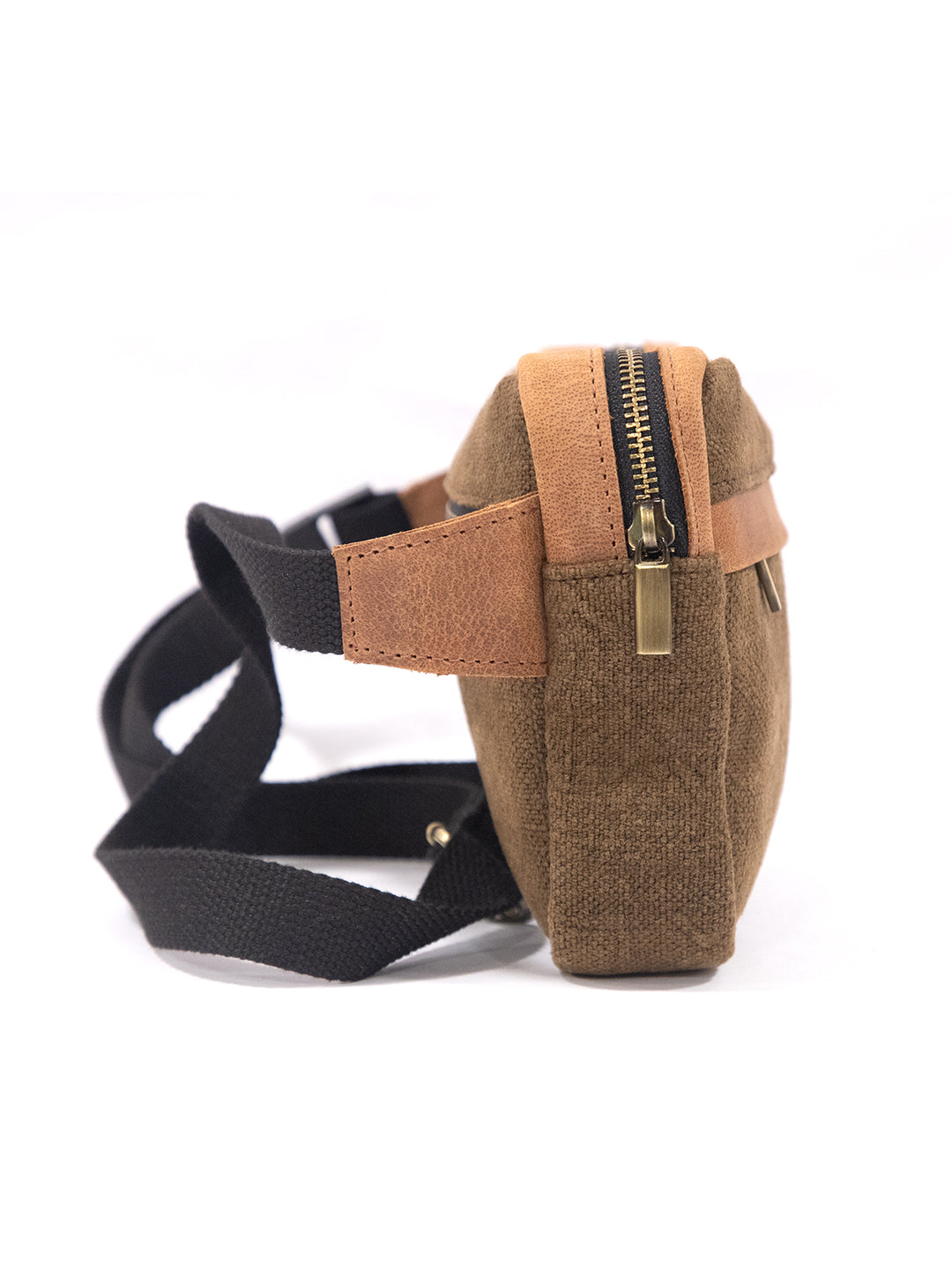Rustic Heritage Washed Jute & Leather Crossbody Bag