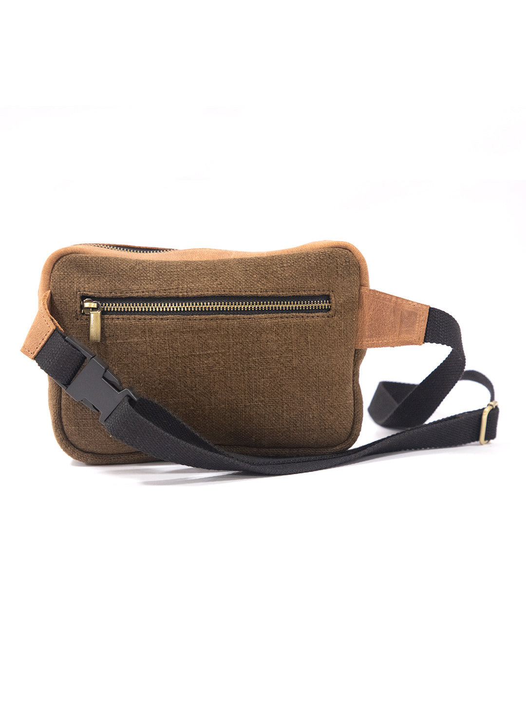 Rustic Heritage Washed Jute & Leather Crossbody Bag