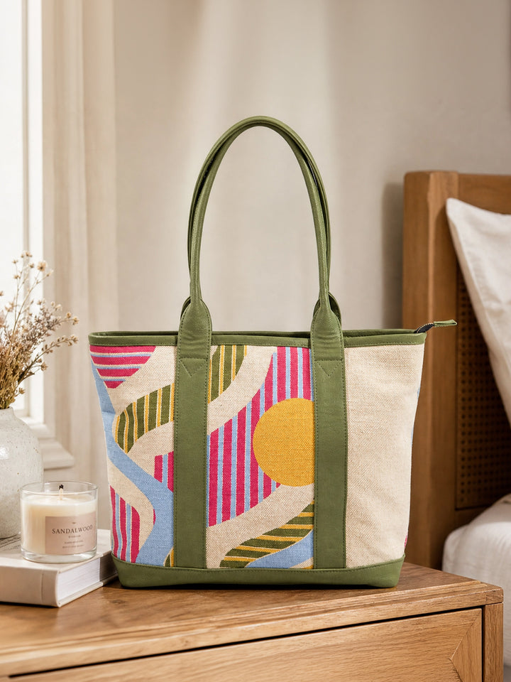Sunrise Abstract Tote Bag