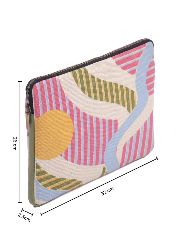 Vivid Geometric Print Laptop Sleeve