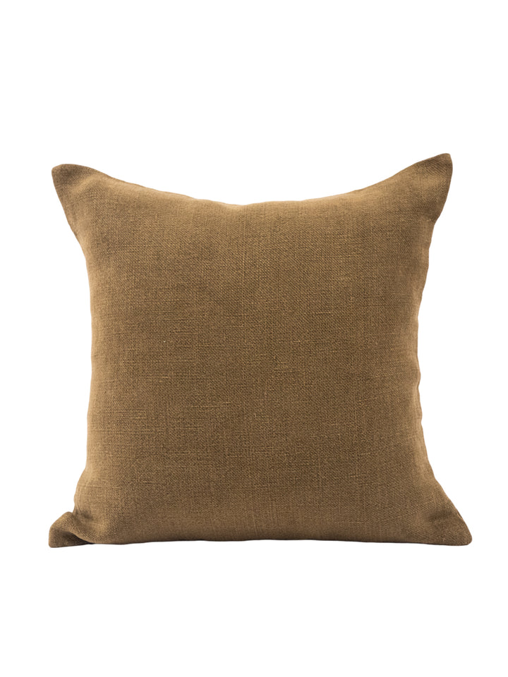 Warm Earth Washed Jute Cushion Cover