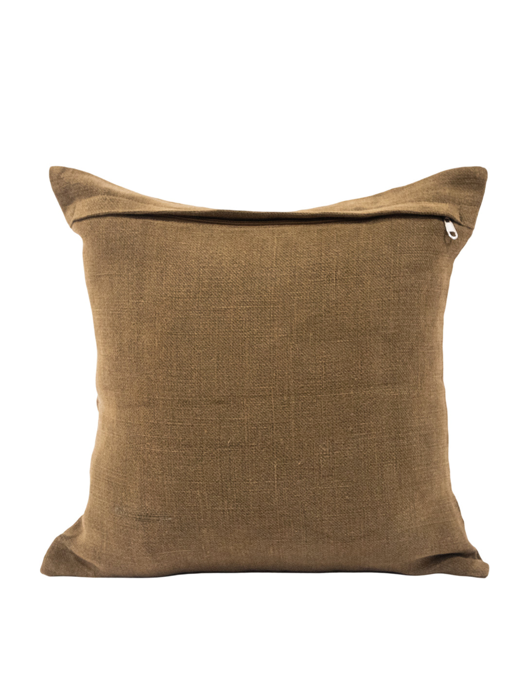 Warm Earth Washed Jute Cushion Cover